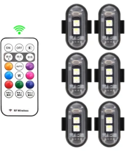6 Pcs Wireless LED Strobe Lights with Remote Control